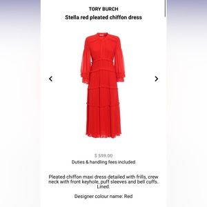 Tory Burch Stella midi ruffle dress